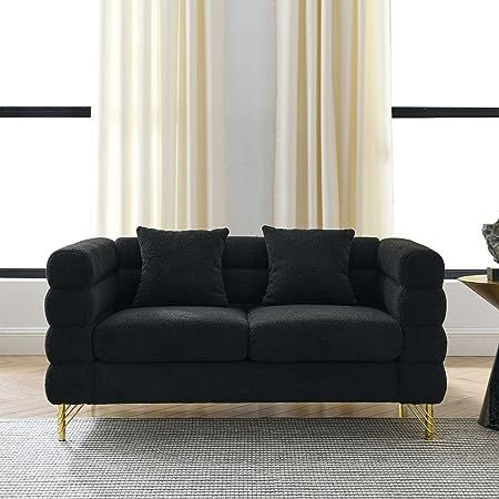 Modern Black Chesterfield sofa