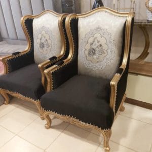 Black & Gold Accent Chair