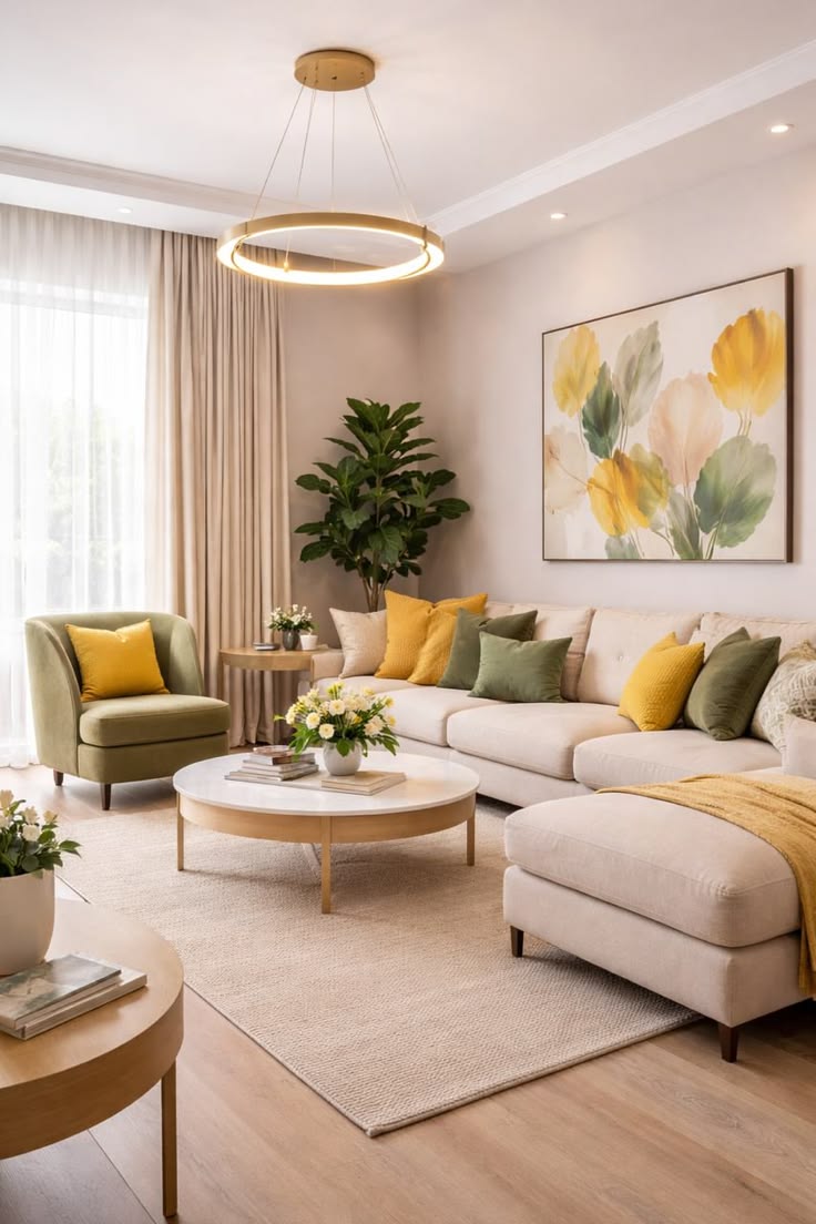 Modern Cream Corner Sectional Sofa